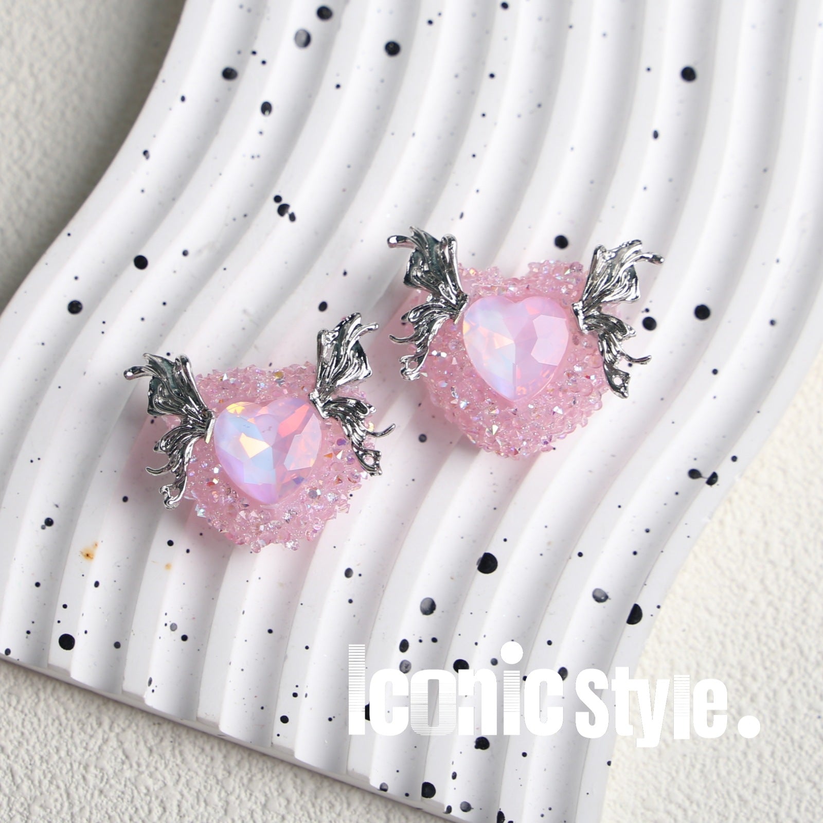 Wholesale 5PCS Angel Wing Butterfly Crystal Bell Love Diamond DIY Jewelry Accessories Loose Beads